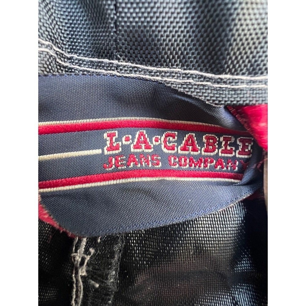 LA Cable Extreme Cable Jeans Co Mens 34 Black Tech Cargo Shorts Y2K Streetwear - Picture 5 of 16